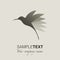 Hummingbird silhouette logo.