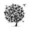 Hummingbird tree, sketch for your design