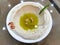 Hummus with chickpeas and olive oil