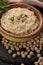 Hummus, everyday meals in Israel made from chickpeas and ingredients that, following Jewish dietary laws Kashrut, can be combined