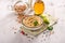 Hummus, vegan snack with chickpeas, vegetarian cooking
