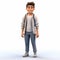Humorous 3d Animation: Boy In Jeans And White Jacket By Lilia Alvarado
