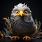 Humorous 3d Eagle Design With Childlike Illustration Style