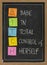 - humorous acronym on blackboard