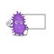Humorous bacteria bacilli cartoon design Thumbs up bring a white board