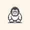 Humorous Bigfoot Sticker: Cute Cartoonish Sasquatch Icon