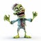 Humorous Caricature Of A Flapping-armed Zombie In Maya