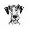 Humorous Caricature Of A Good-natured Great Dane Cartoon Animal