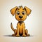 Humorous Cartoon Dog Vector Character Illustration