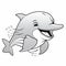 Humorous Cartoon Dolphin: A Cute And Playful Character