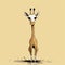 Humorous Giraffe Illustration In Sketchy Caricature Style