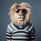 Humorous Lion In Sunglasses And Sweater: Andreas Levers Style
