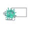 Humorous shigella boydii cartoon design Thumbs up bring a white board