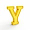 Humorous Yellow 3d Letter Y On White Background