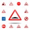 hump ahead icon. set of road signs icon for mobile concept and web apps. colored hump ahead icon can be used for web and mobile