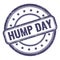 HUMP DAY text on indigo blue grungy vintage round stamp