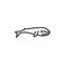 Humpback whale line icon