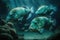 Humphead Wrasse Fish Underwater Lush Nature by Generative AI