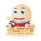 humpty dumpty laughing. Vector illustration decorative design