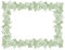 Humulus, hop circle frame floral ornament. Thick line pattern. Editable outline stroke. Vector line.