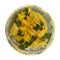 Humus on Rustic Plate Top View Isolated Photo