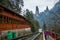 Hunan Zhangjiajie National Forest Park Jinbian Creek Shilihualang `small train`