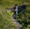 Hundafoss waterfall on the way to Svartifoss waterfall in Iceland