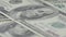 Hundred-dollar bills close-up, motion slider - 3. Macro photography of banknotes. Portrait of Benjamin Franklin.