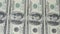 Hundred dollar bills. Macro photography of banknotes. Portrait of Benjamin Franklin.