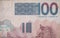Hundred francs, old Belgian banknote