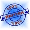 Hundred Percent British Indicates Great Britain And Absolute