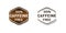 Hundred Percent Caffeine Free Label Sticker. With gradient brown and white color. Premium and luxury button