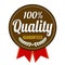 Hundred percent quality guaranteed badge