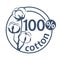 Hundred percents cotton badge