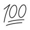 Hundred Points icon vector image. Suitable for mobile apps, web apps and print media.