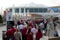 Hundreds Of Alabama Fans Walk Toward Georgia Dome