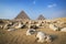 Hundreds of ancient stones near the pyramid complex