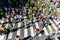 Hundreds of Catholic faithful are seen participating in the Palm Sunday procession