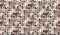 Hundreds of multiracial people crowd portraits headshots collection, collage mosaic. Many lot of multicultural different