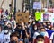 Hundreds of people participating in Youth Led Anti Asian Hate march in San Francisco, CA