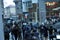 Hundreds of police in riot gear surrounded the area in the capital, Prishtina Kosovo