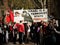 The Hundreds of protesters image show ` Israel is terrorist state ` at Sydney Townhall.