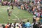 Hundreds Wait To Begin Easter Egg Hunt On Football Field