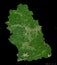 Hunedoara, Romania - black solid. Sentinel-2 satellite