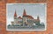 HUNEDOARA, ROMANIA - September 28, 2019: Mosaic of The Corvin Castle - Hunyadi Castle or Hunedoara Castle.