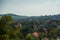 HUNEDOARA, ROMANIA: View of the beautiful summer landscape, view from the castle Corvin Castle, Hunyadi Castle or Hunedoara Castle