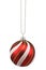 Hung striped christmas bauble