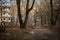 Hungarian aged lost place in the forest. Ex soviet, abandoned army base barracks and associated buildings