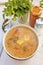 Hungarian delicious pork stew soup