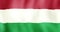 Hungarian Flag Motion video waving in wind.